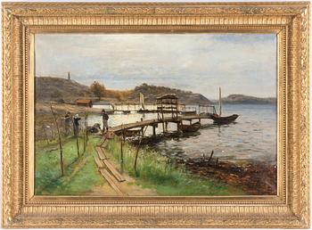 OLOF HERMELIN, oil on canvas, signed and indistinctly dated 188X.