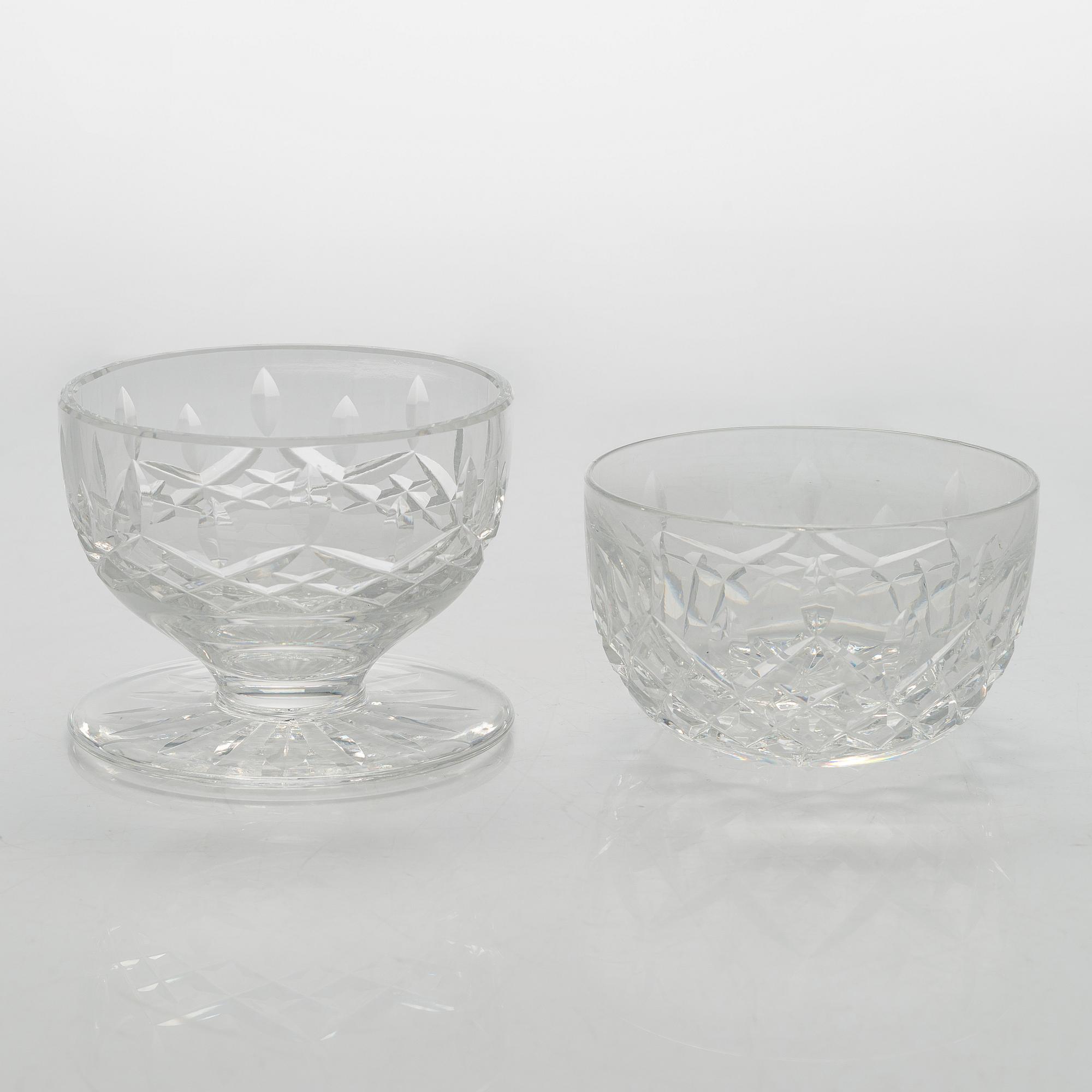 Dessertskålar, 10 st, kristall, Waterford 1900-talets slut.