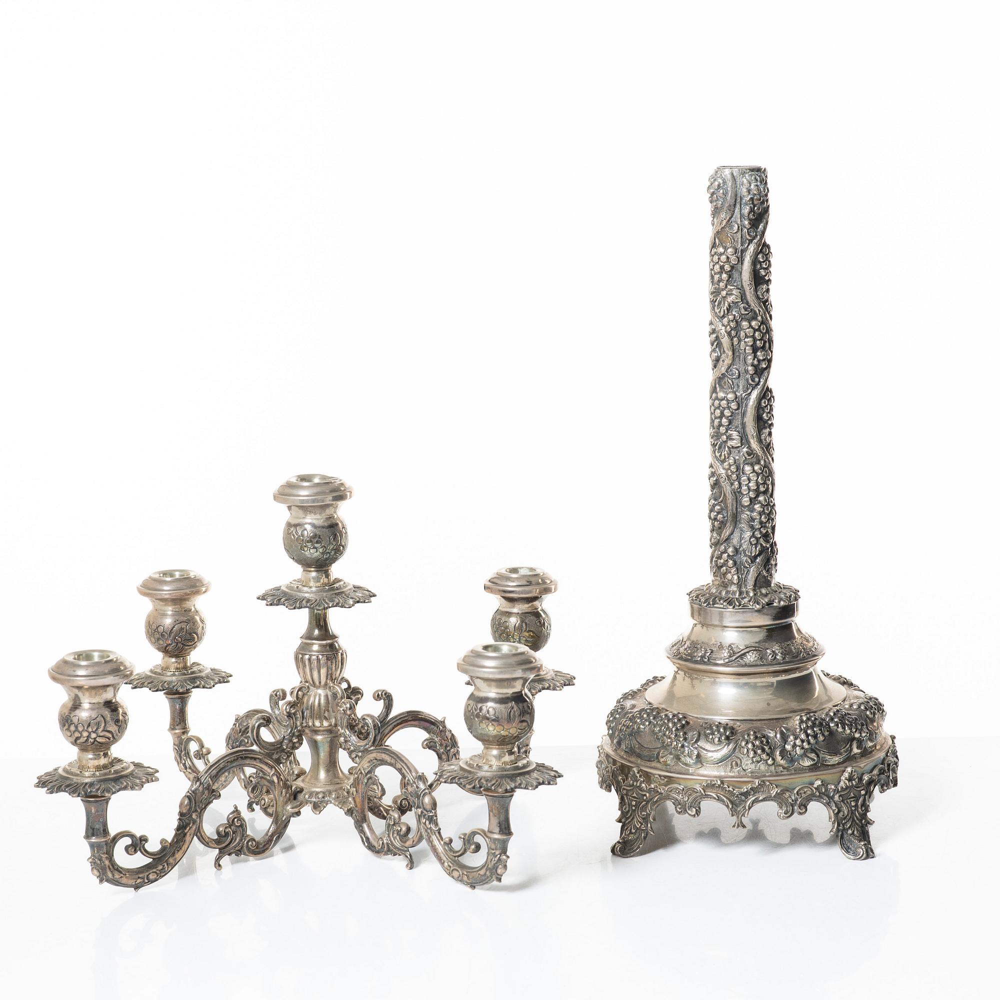 Kandelaber, silver, 1900-tal.