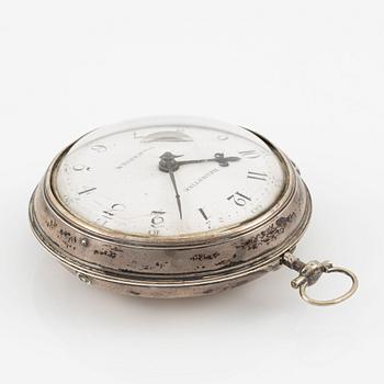 Pocket watch, silver, Helmstine, Stockholm, late 18th century.