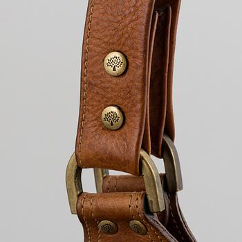 MULBERRY, a tan leather bag.