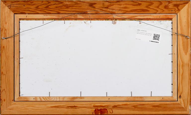 KARL GUSTAV HOLMBERG, olja på pannå, signerad.