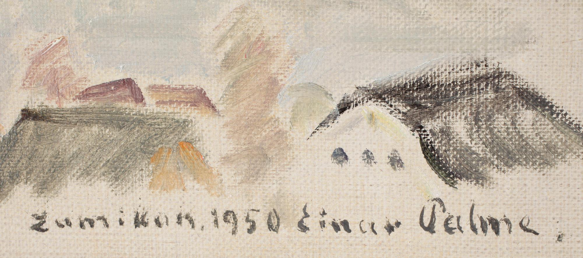 EINAR PALME, olja på duk klistrad på pannå, sign. o. dat. Zumikon 1950.