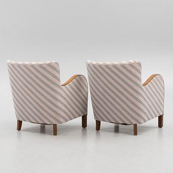 A pair of armchairs, 1930s.