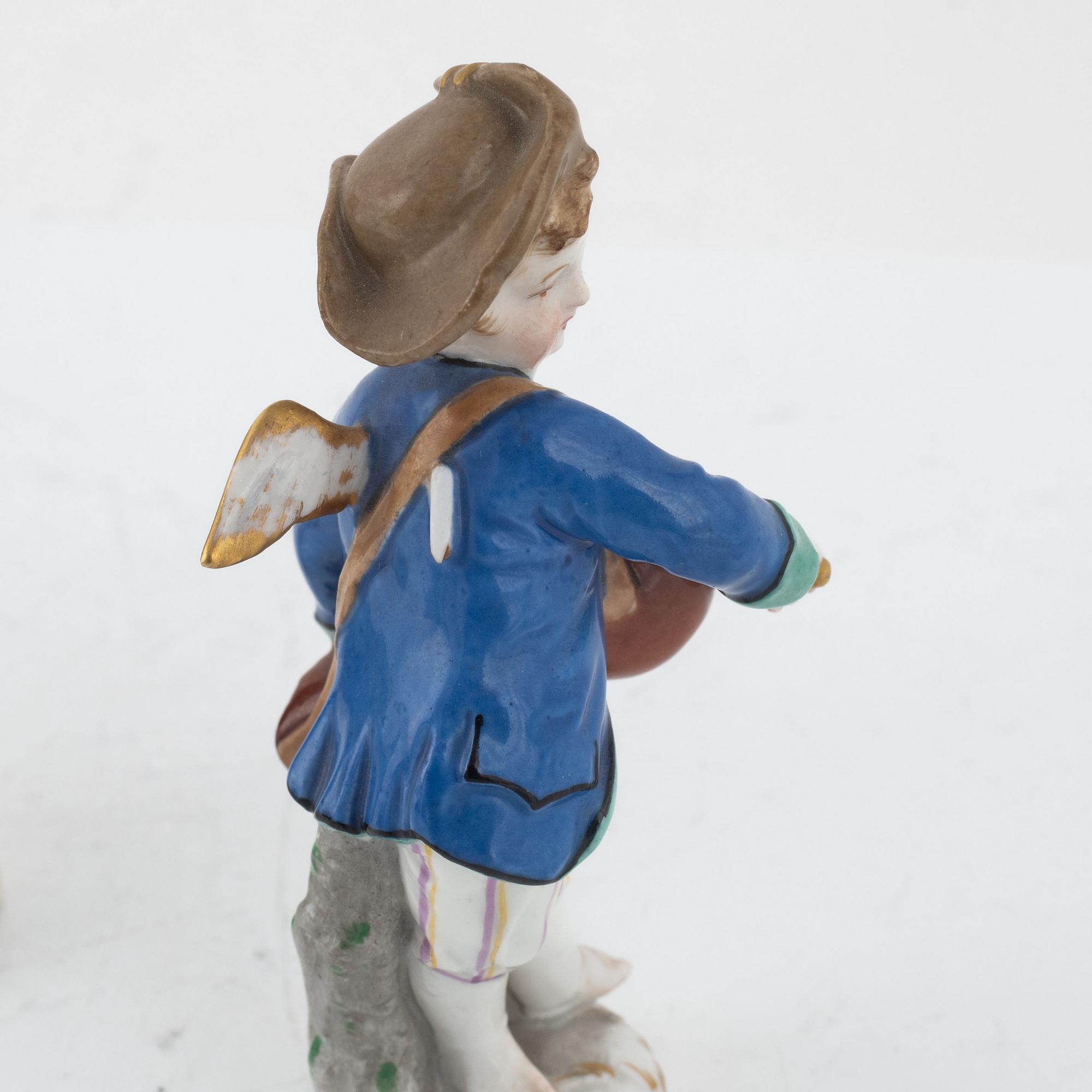 Four porcelain figurines, Königliche Porzellan-Manufaktur, Berlin, 19th century.