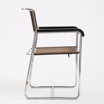 Marcel Breuer, an armchair, model "B11", Thonet, ca 1929-30.