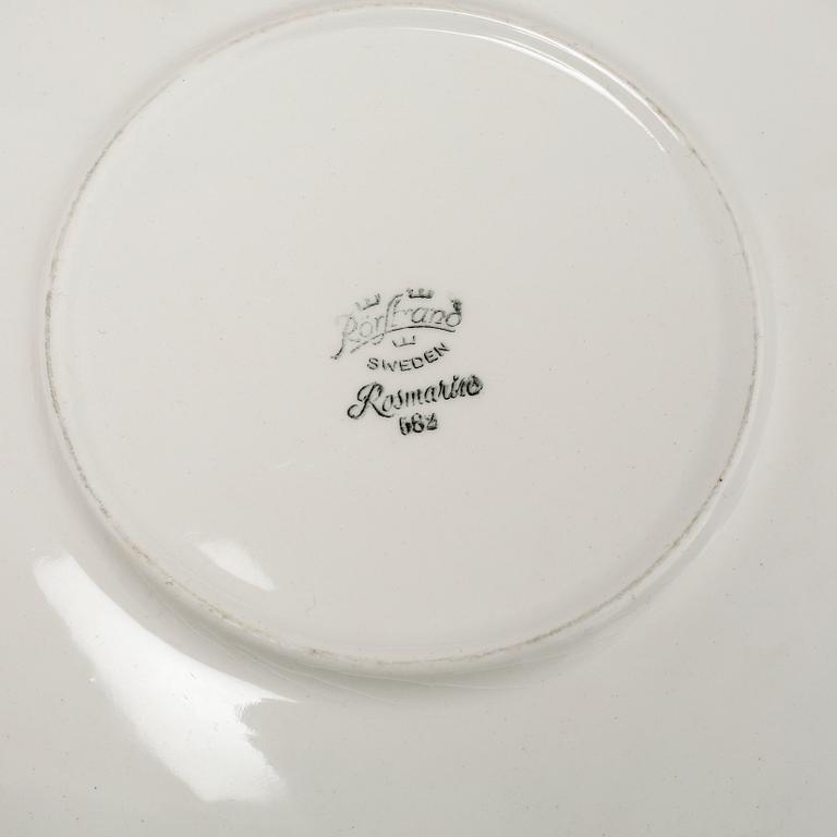 TESERVIS, 31 delar, porslin, "Rosmarin", Rörstrand, Hertha Bengtsson, Rörstrand, 1900-talets tredje kvartal.
