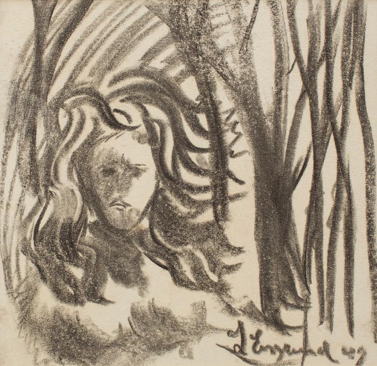 LARS ENGLUND, Pencil, 2, signed and dated -49.