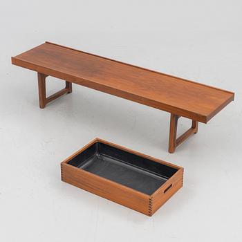 Torbjørn Afdal, 'Krobo' bench with plant stand, Bruksbo, Mellemstrand, Norway, second half of the 20th century.