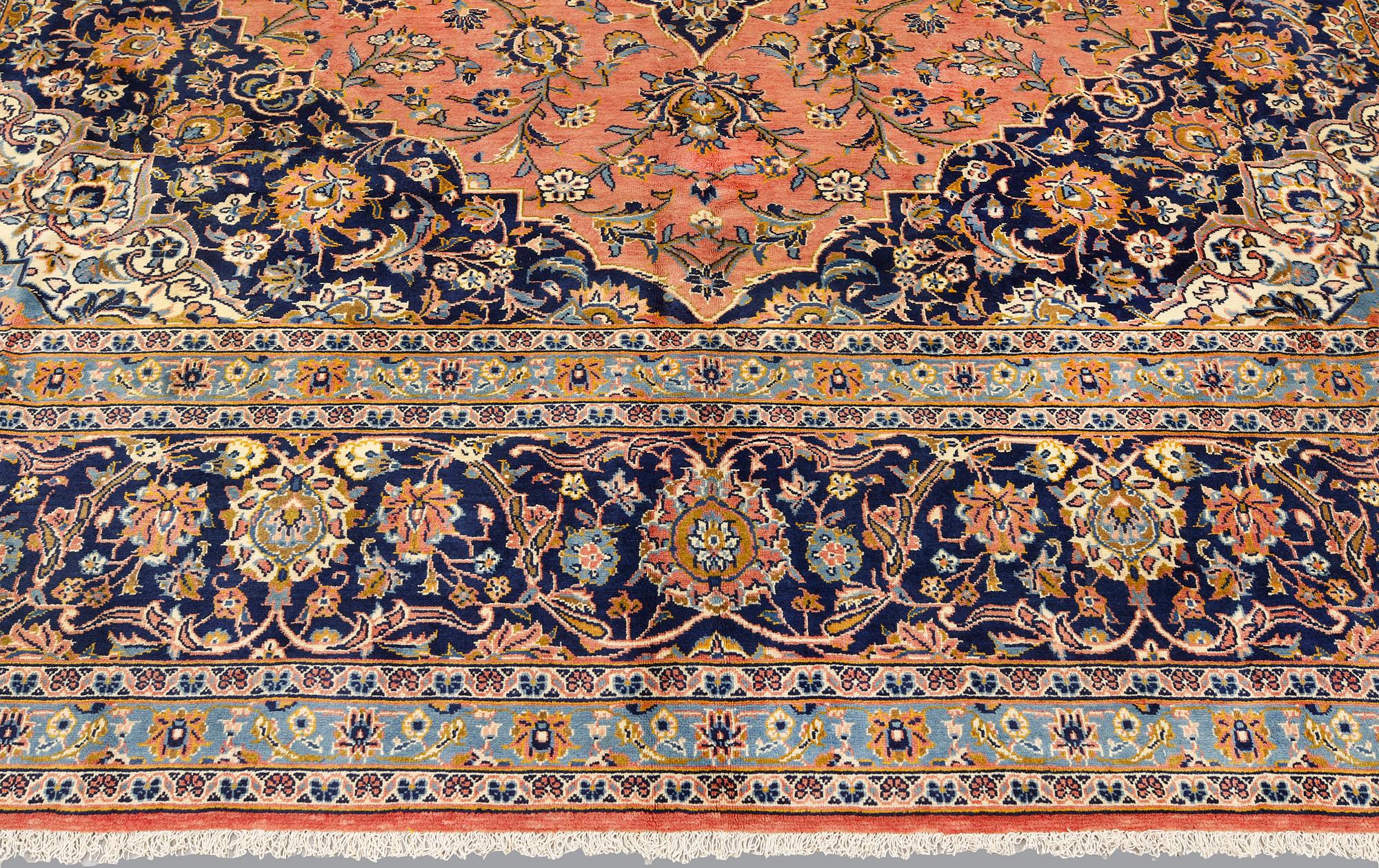 A Keshan older carpet, 430 x 305 cm.