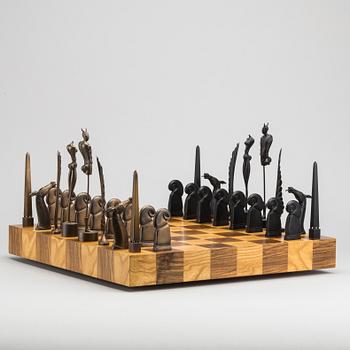 PAUL WUNDERLICH, CHESS SET, signed and numbered,