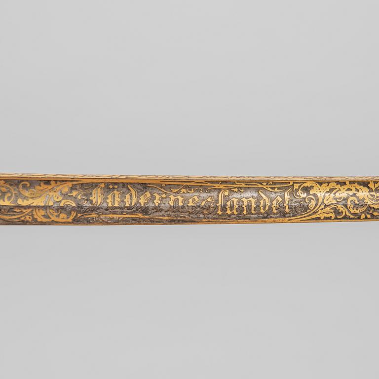 Sabel, svensk, för infanteriofficer, m/1859 med balja.