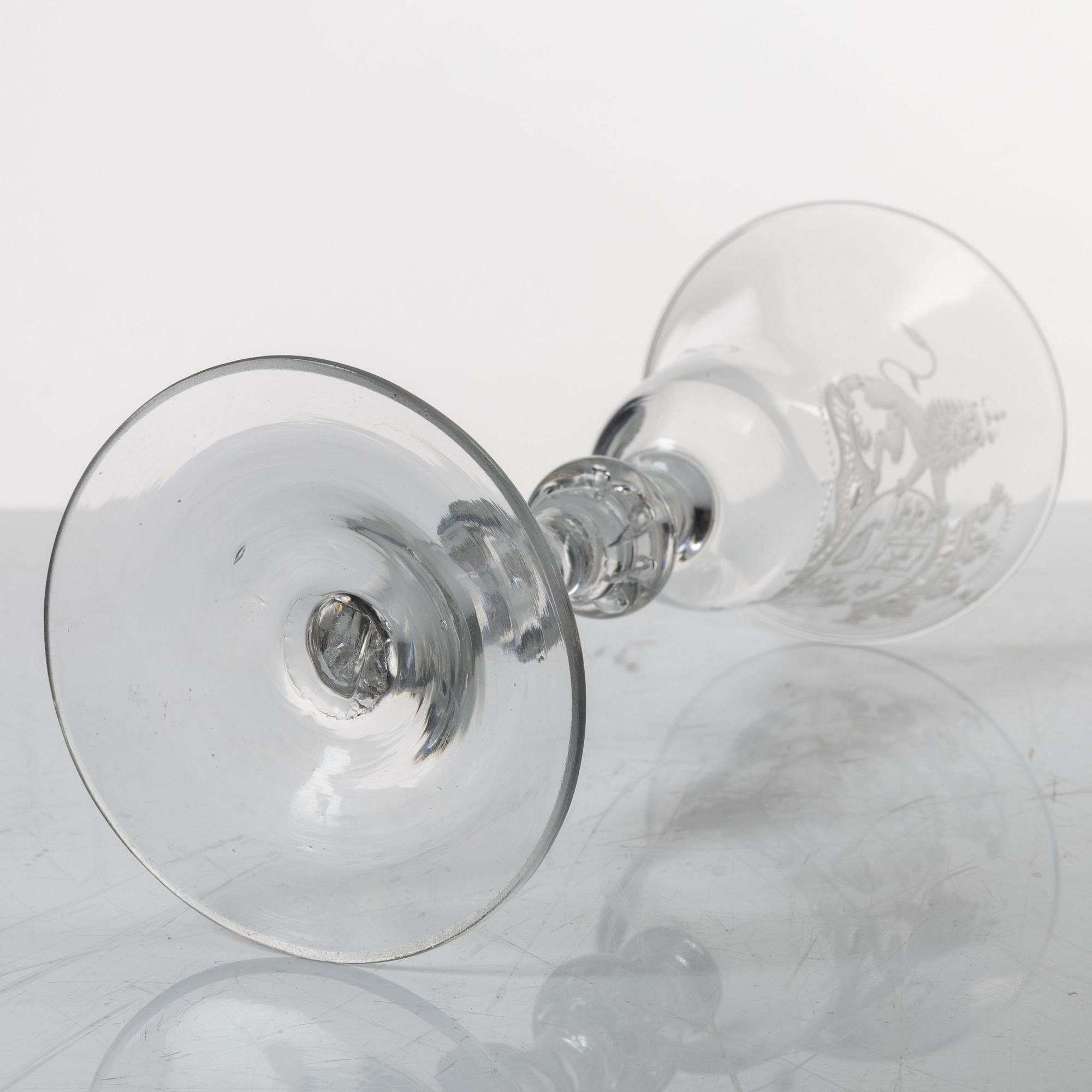 Pokalglas, engelska riksvapnet, England, 1800-tal.