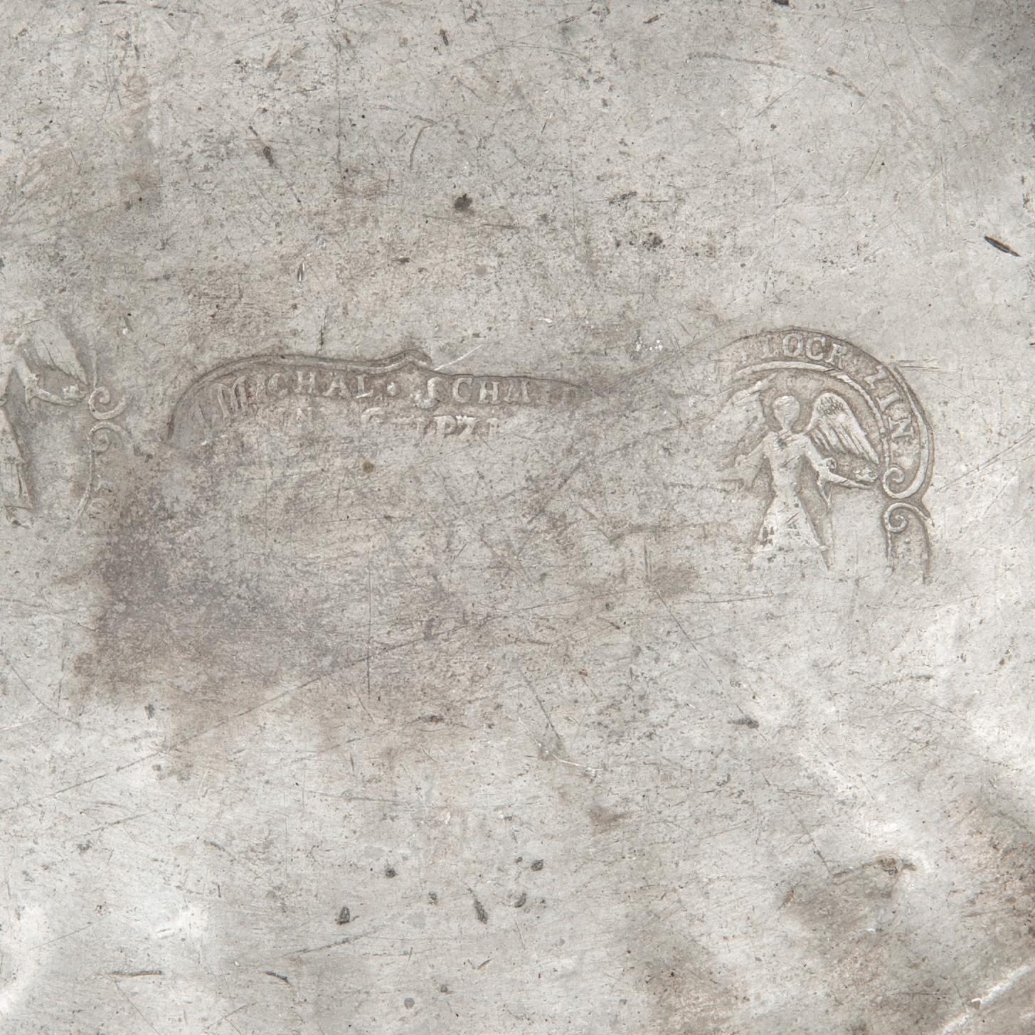 TERRIN, tenn, bär monogram J. C. B och datering 1770 Tyskland.
