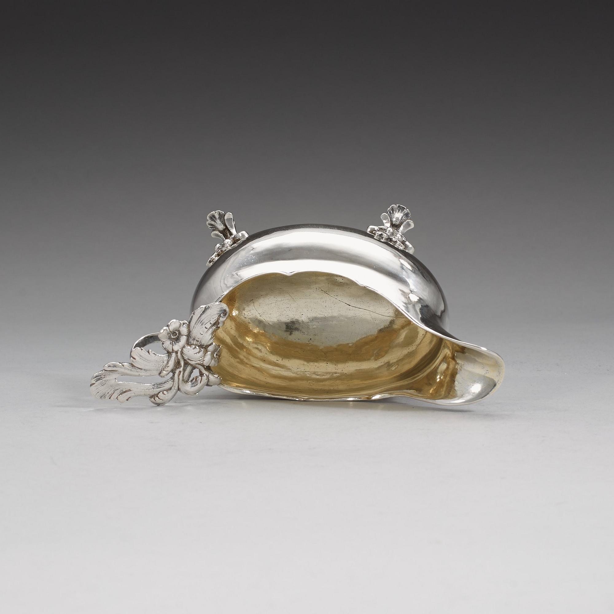 A Swedish 18th century parcel-gilt cream-jug, Pehr Zethelius, Stockholm 1777.