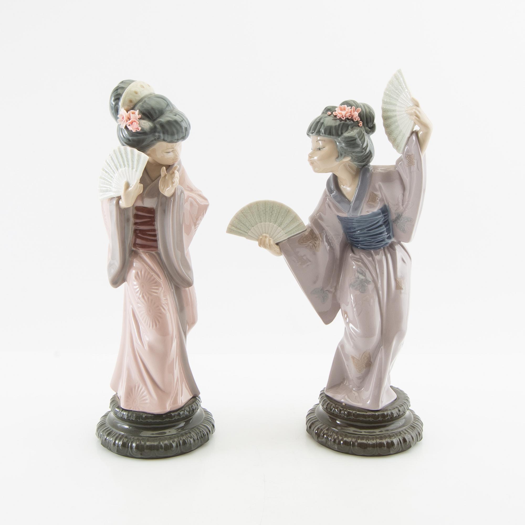 Salvador Debón, Figuriner, ett par, Lladró Spanien 1971-1978.