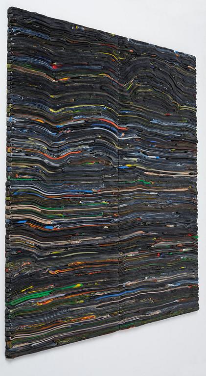 Matthias van Arkel, "Stripe Painting Black".