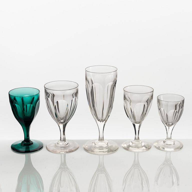A Baccarat glass service, 147 pieces. France, early 20th Century.