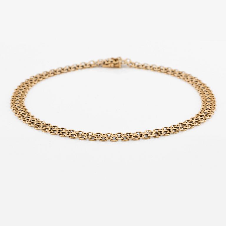 Necklace, 18K gold, x-link.