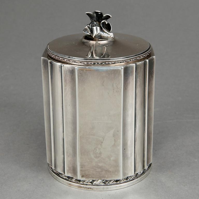 TOBAKSBURK, sterling silver, Borgila, Stockholm 1944.