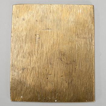 IKONKORS samt IKON, mässing och emalj, Ryssland 1800-tal.