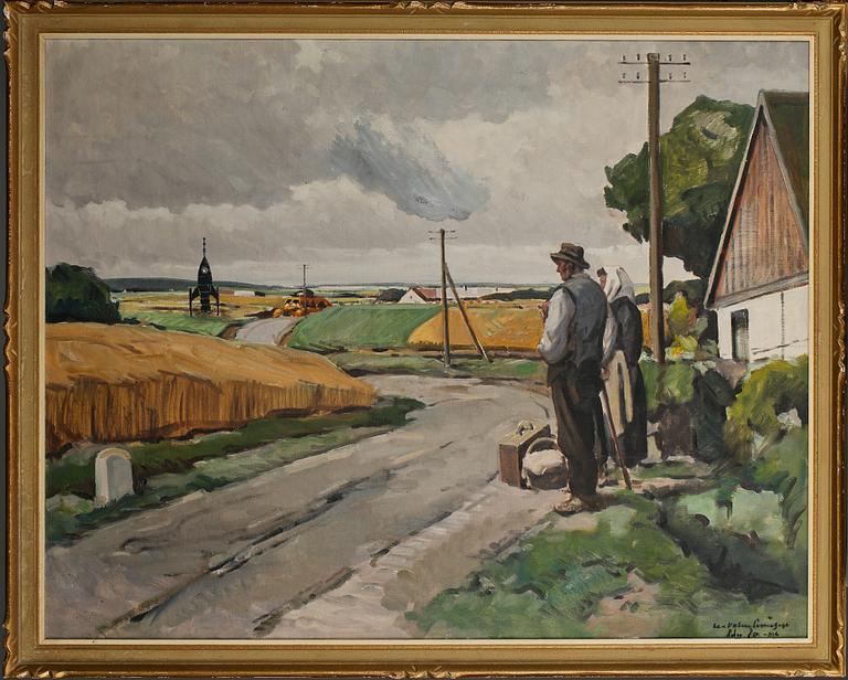 OKÄND KONSTNÄR, olja på duk, otydligt signerad, 1900-tal.