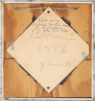 Olle Bonniér, tempera and gouache on paper panel, signed and dated -56.