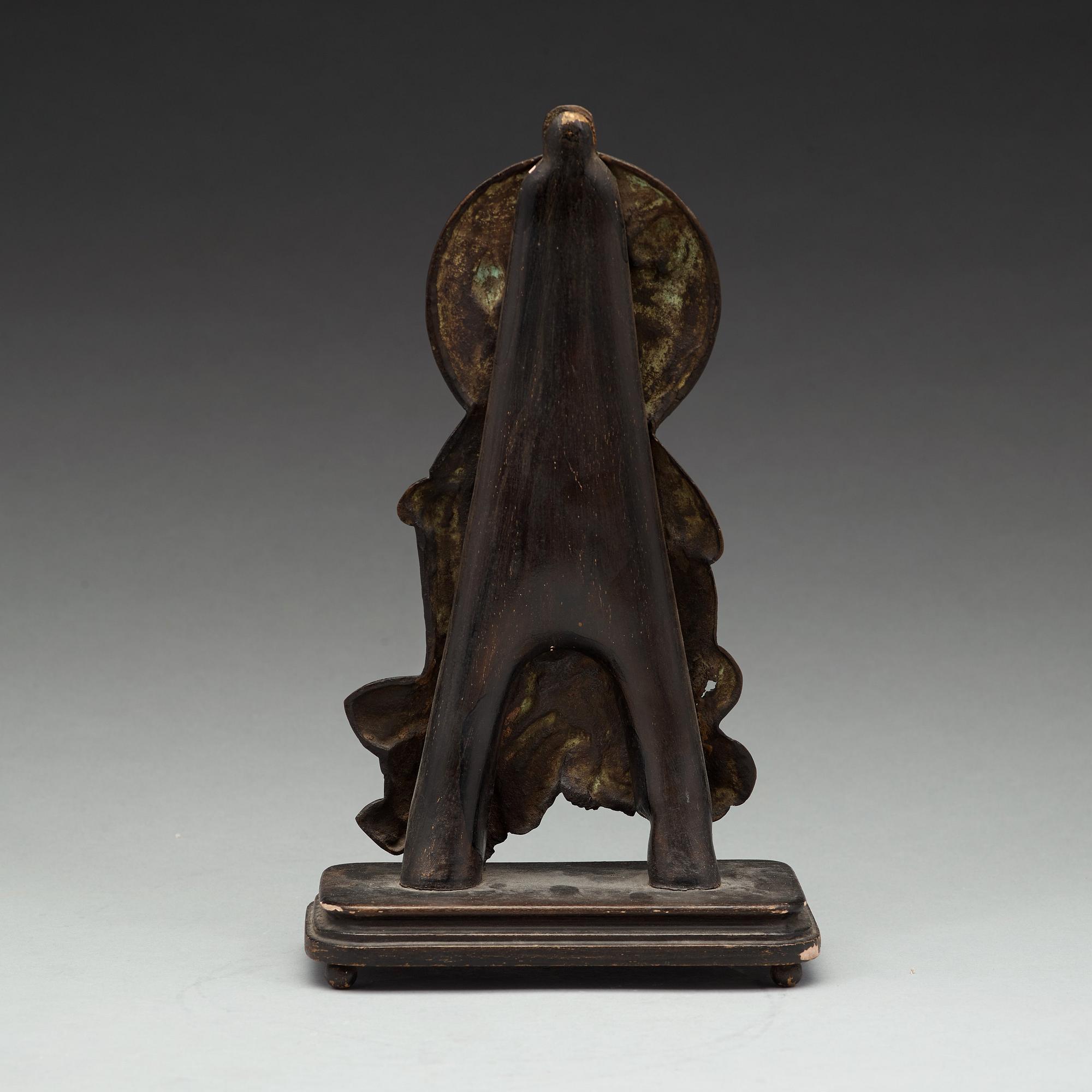 PLAKETT, brons. Qingdynastin (1644-1912).