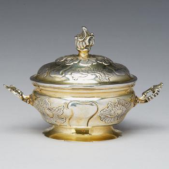 A German Rococo silver-gilt equelle, mark of Heinrich Trana, Augsburg 1751-1753.