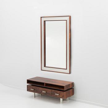 Hallway cabinet with mirror, "Ambassador", AB Nybrofabriken, Fröseke, 1960s.