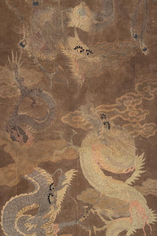 Broderi/väggbonad, Japan, Meiji (1868-1912).