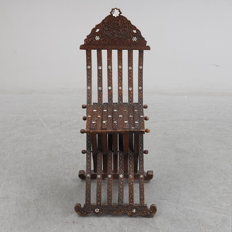 An early 20th century folding chair from the ottoman empire.