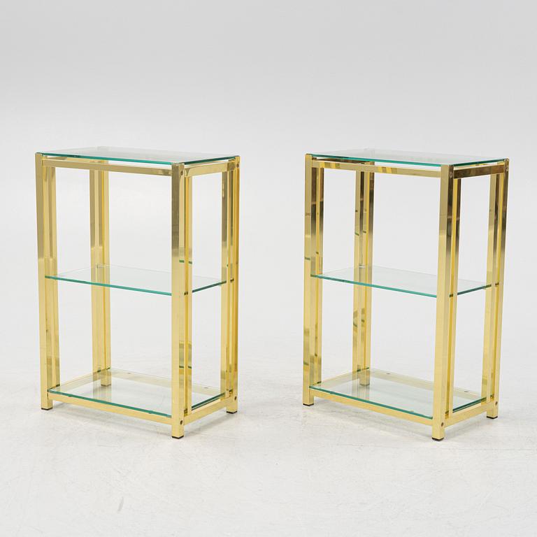 Lampbord/hyllor, ett par, 1970/80-tal.