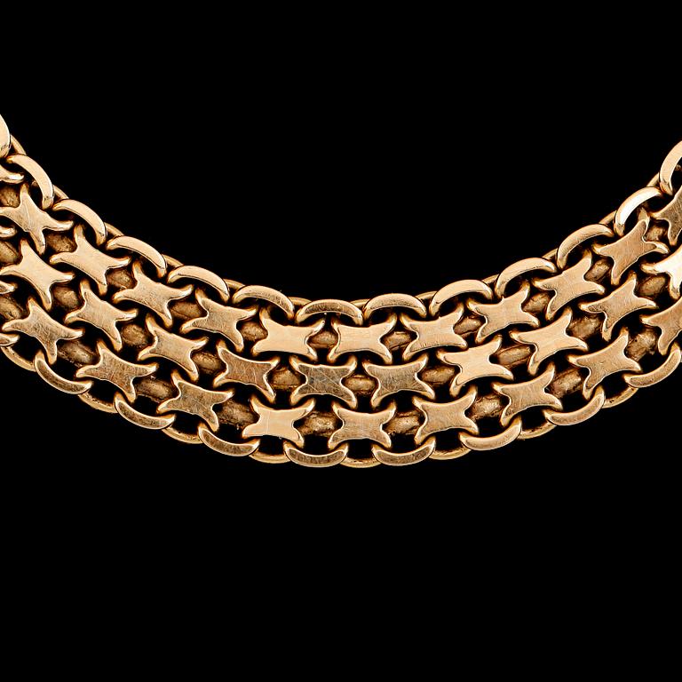 ARMBAND, 18K guld, svenska stämplar, 1960. Vikt ca 19 g.