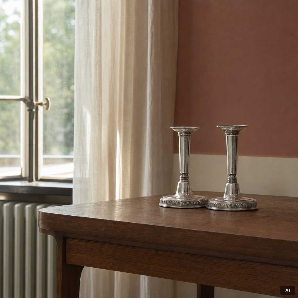 Markströms Guldsmeds Ab, Candelsticks, a pair, silver, Uppsala 1958.