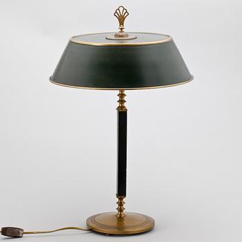 BORDSLAMPA, mässing, 1940-tal.