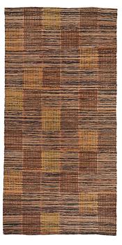 233. Eva-Lisa Nordin, A carpet, a rag carpet, ca 343-344,5 x 170,5-172 cm, komponerad av Eva-Lisa Nordin.