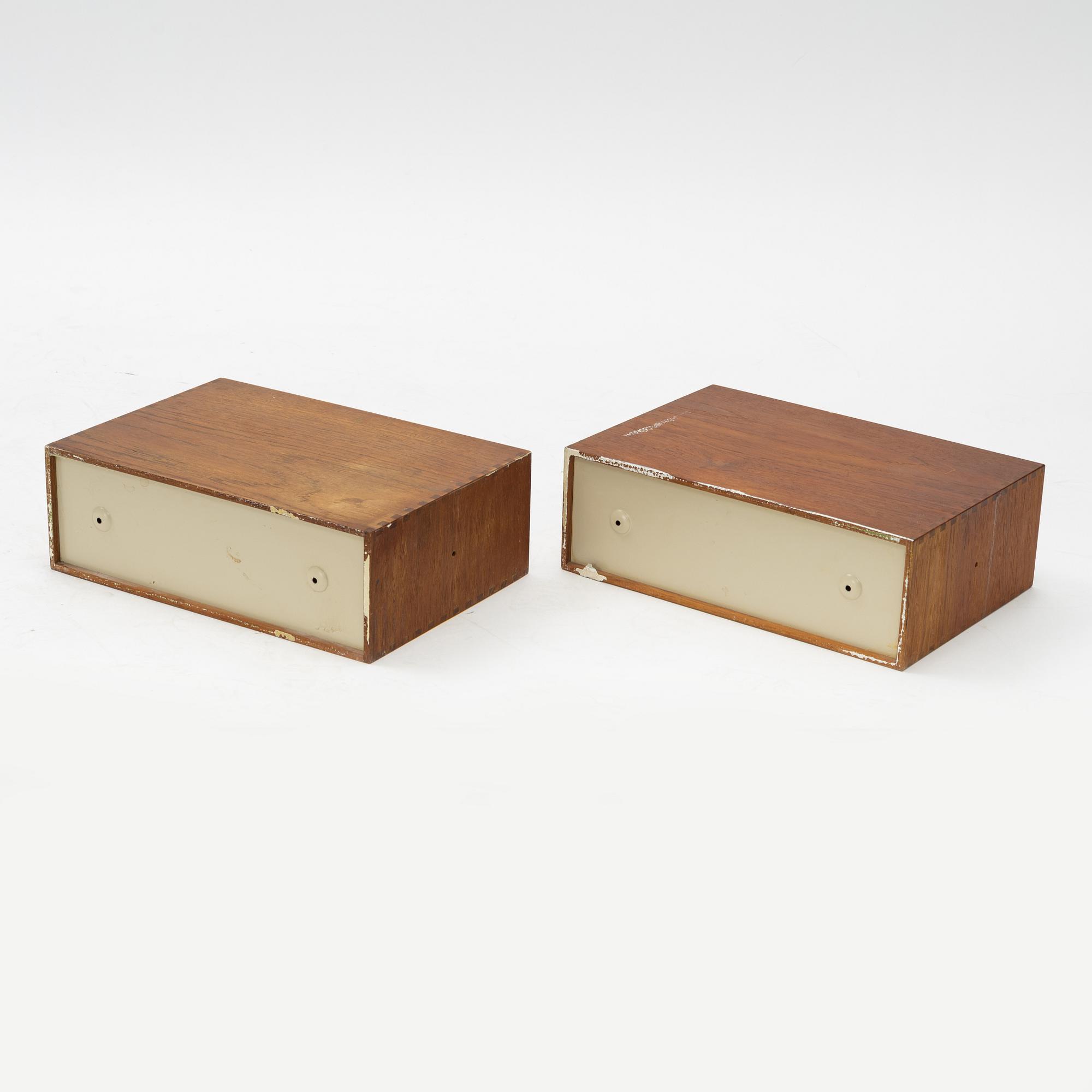 Uno & Östen Kristansson, a set of four modular cabinets from Luxus, second half of the 20th Century.