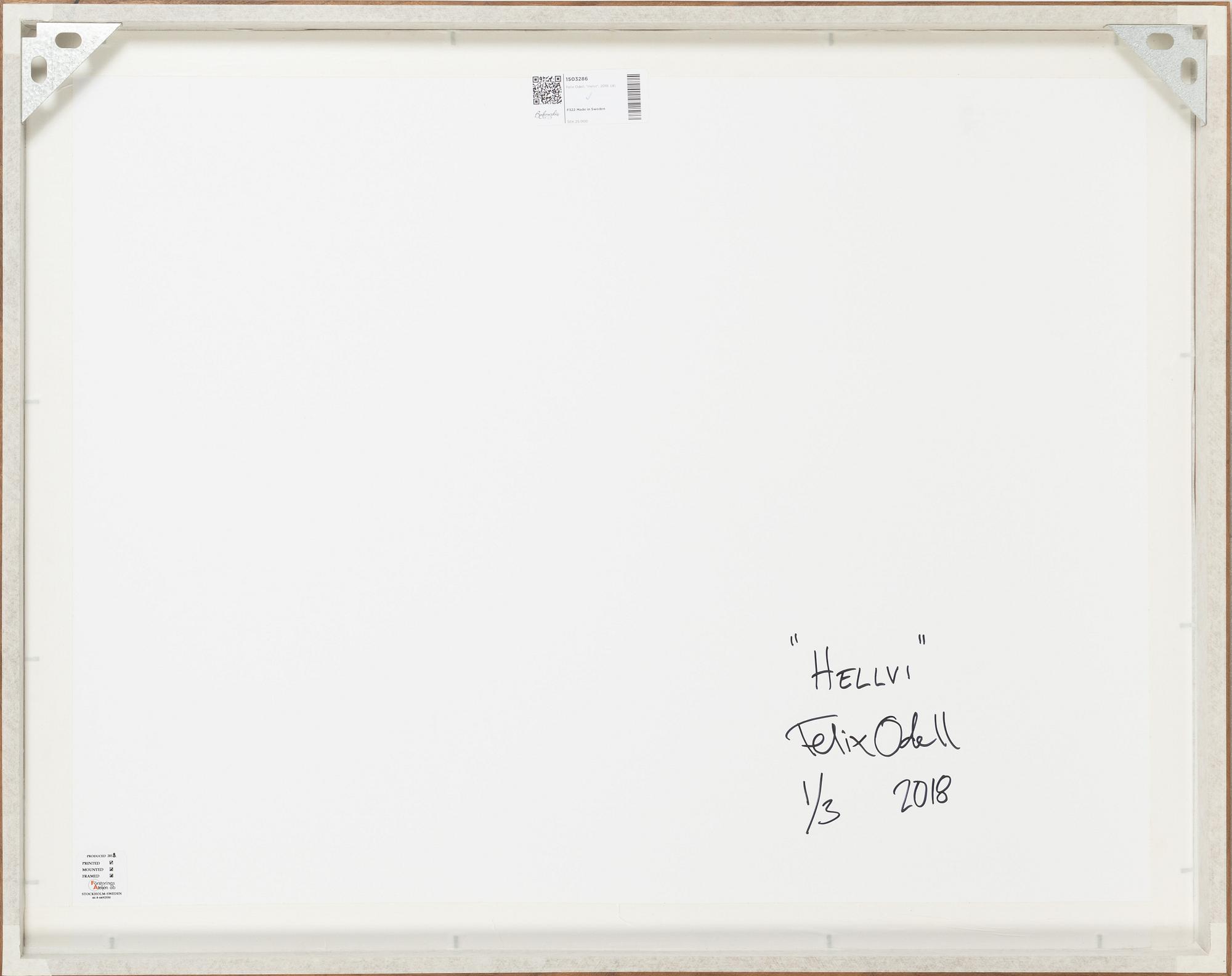 Felix Odell, "Hellvi", 2018.