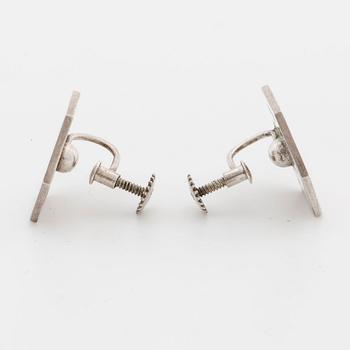 WIWEN NILSSON, örhängen, silver, ett par, Lund 1966,