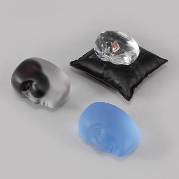 SKULPTURER, 3 st, glas, Bertil Vallien, Kosta Boda, signerade.