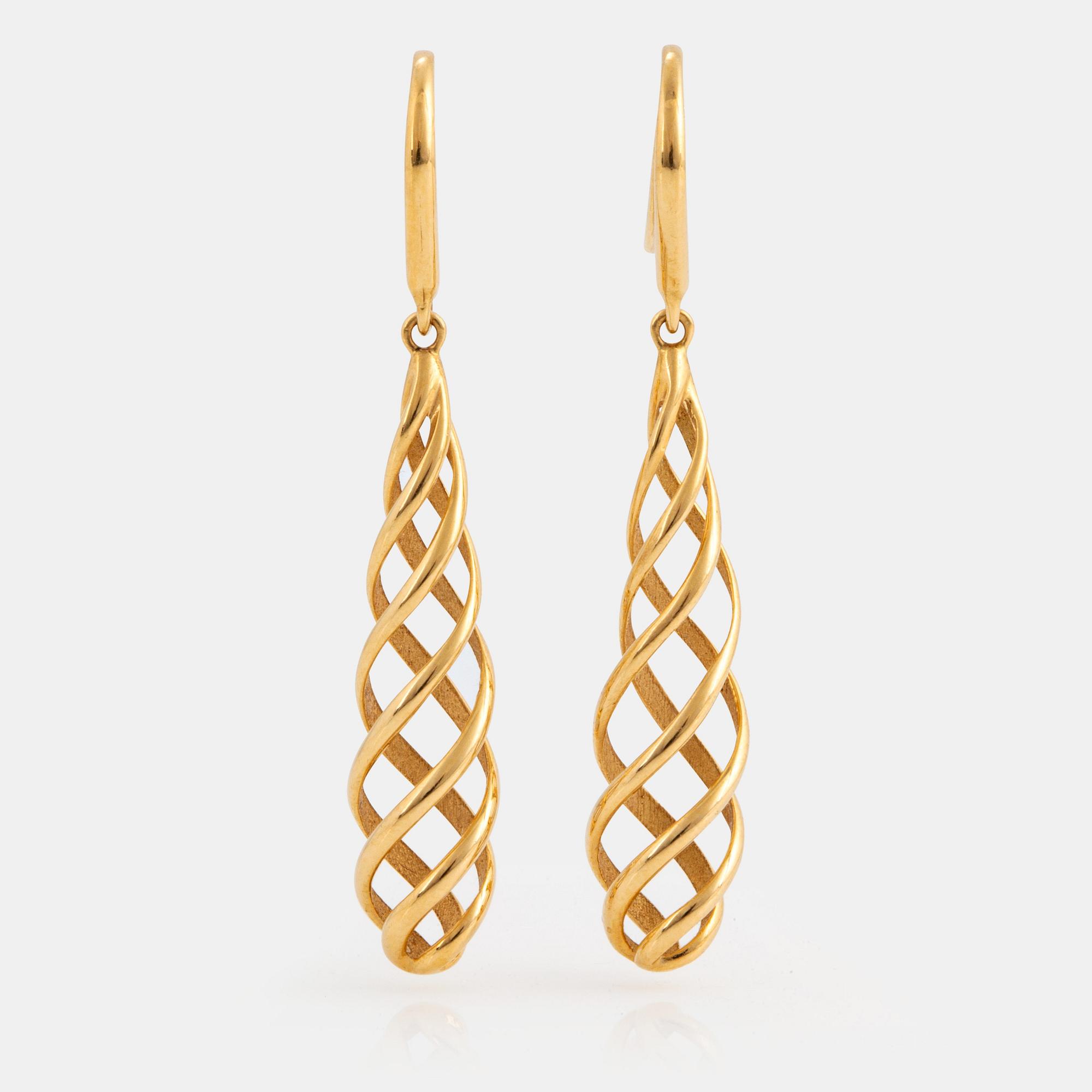 Paloma Picasso för Tiffany örhängen "Venezia Luce" 18K guld.