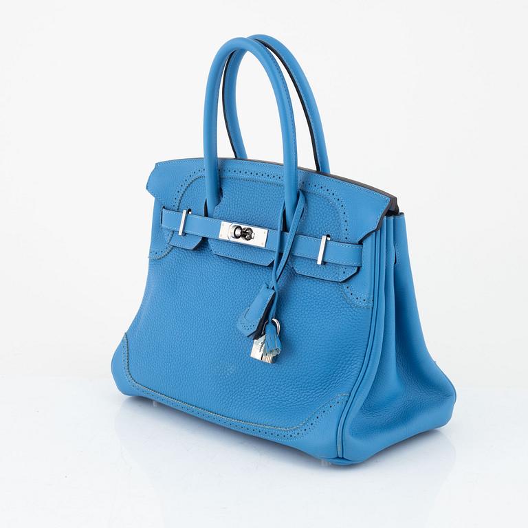 Hermès bag, "Birkin 30 Ghillies", 2017.