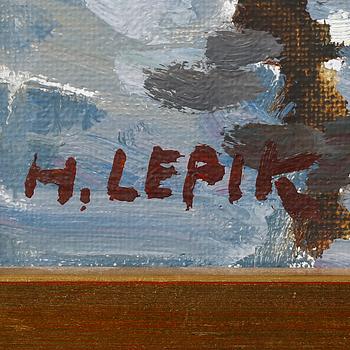 HUGO LEPIK, oil on canvas, signed.
