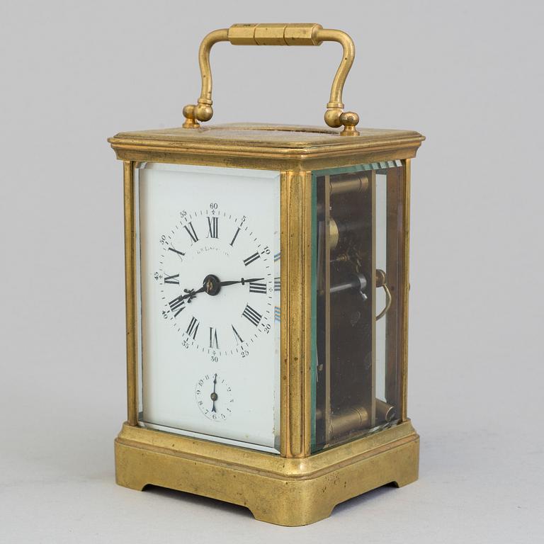 Late 19th Century French Aiguilles Gilt Brass Carriage Clock.