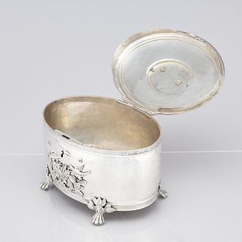 Henrik Christoffer Klint d y, sockerskrin, silver, Stockholm 1817. Empire.