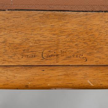 An Art Nouveau desk and chair, early 20th century.