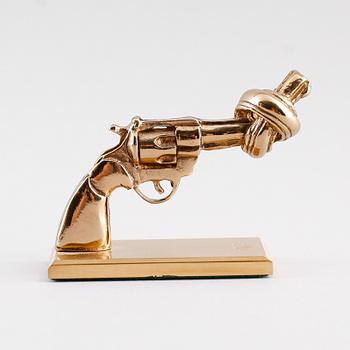 CARL FREDRIK REUTERSWÄRD, skulptur, mässing, för Skultuna, 1900-talets andra hälft, monogramsignerad.