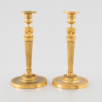 Ljusstakar, ett par, Frankrike, 1800-talets början, Empire.