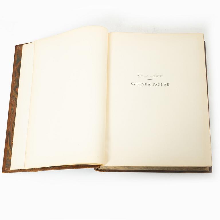 The von Wright brothers, book work, 3 volumes, "Swedish Birds", A. Börtzells tryckeri AB, Stockholm, 1927-1929.